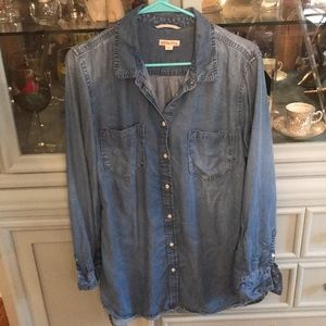 Merona button up Jean Tunic